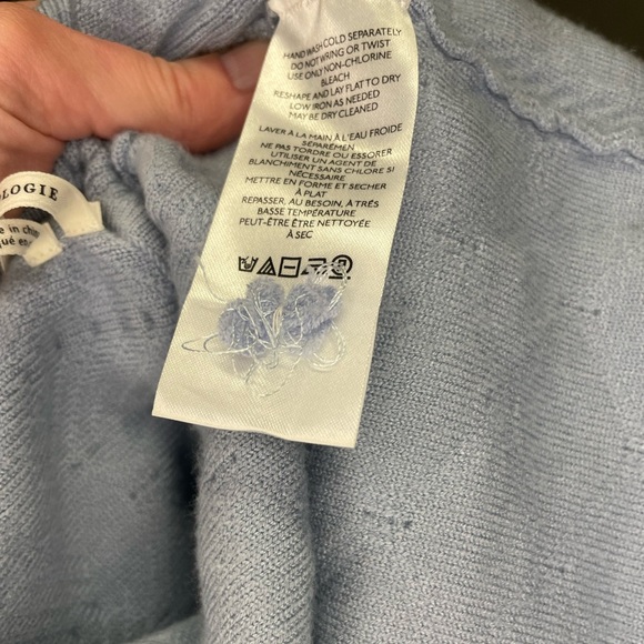 Anthropologie Light Blue Textured Cardigan - Picture 9 of 12